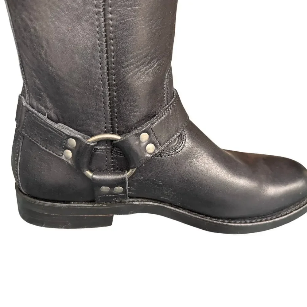 FRYE Philip Harness boots, size Men's 12; 100% Premium Leather; Biker; Western